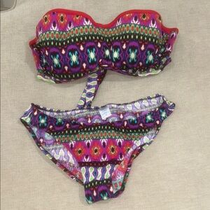 Colorful Patterned Bikini Set